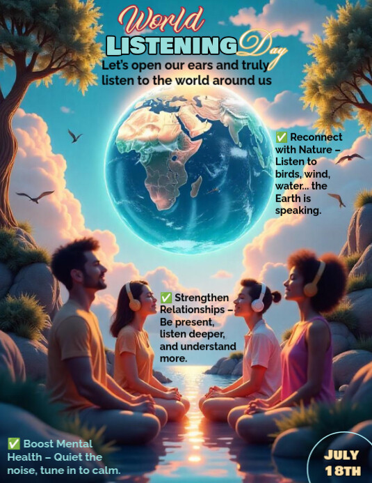 World Listening Day Folheto (US Letter) template