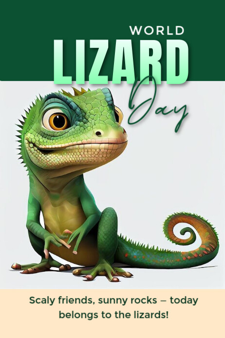World lizard day Template | PosterMyWall