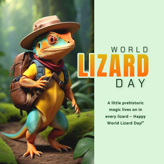 World lizard day Template | PosterMyWall