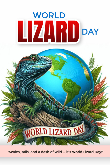 Plantilla de World lizard day | PosterMyWall