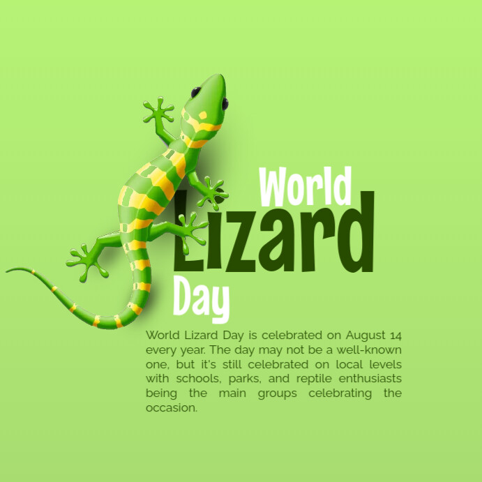 World Lizard Day Instagram Post Template | PosterMyWall