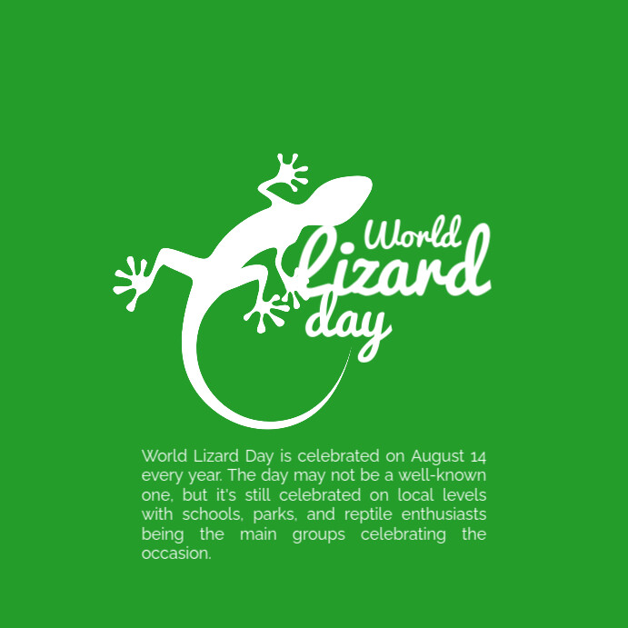 World Lizard Day Instagram Post Template | PosterMyWall