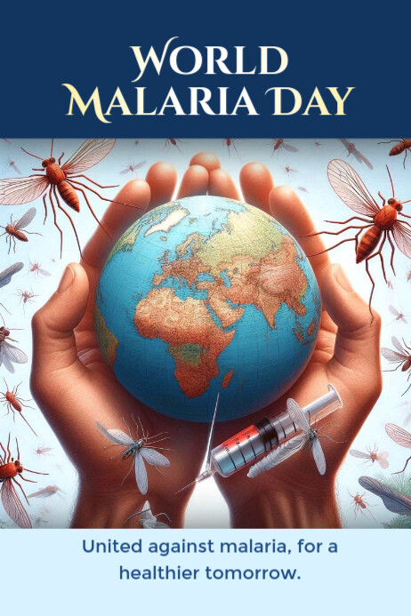 World Malaria day Poster template