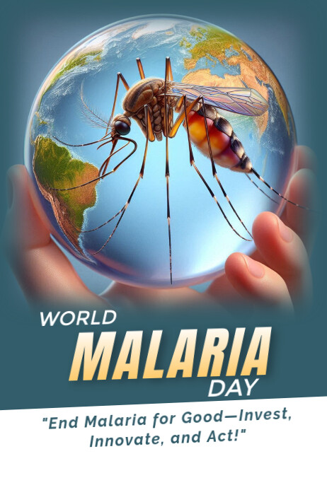 World malaria day Plakkaat template