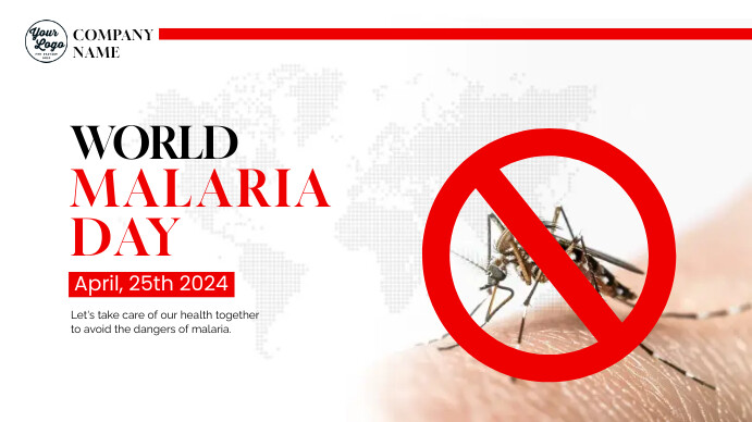 World Malaria day Landscape Banner Template Twitch-Overlay