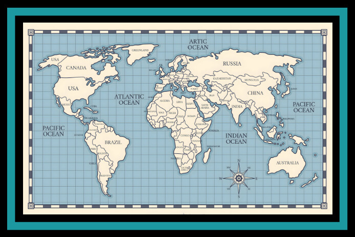 World Map Printable Poster World Map Kids Printable