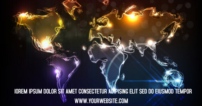 WORLD MAP Facebook Shared Image template