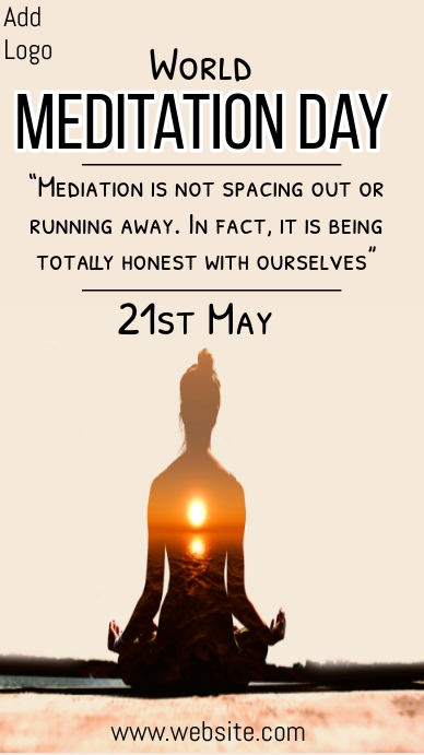 world meditation day,happy meditation day Instagram Story template