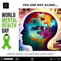 Mental Health Day Instagram na Post template