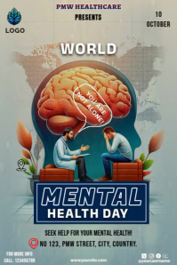 World Mental Health Day Poster template