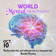 World Mental Health Day Instagram Post template