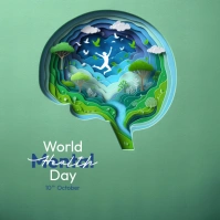 World Mental Health Day Instagram na Post template