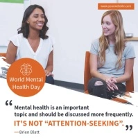 World mental health day discussion Instagram template