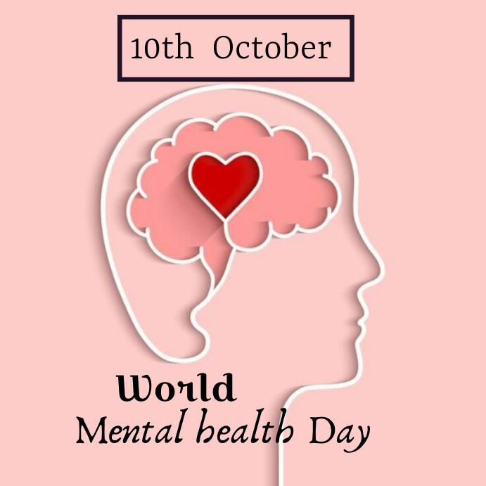 World mental health day instagram post template