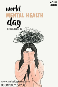World Mental Health Day Poster template