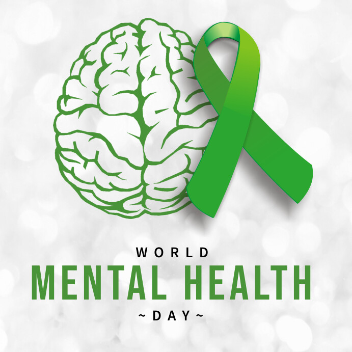 World mental health day poster design Iphosti le-Instagram template