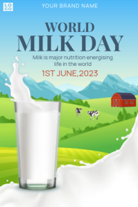 Blue World Milk Day Tumblr Graphic Template
