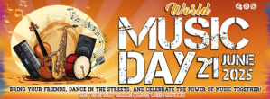 World Music Day Celebration – June 21, 2025 Foto Sampul Facebook template