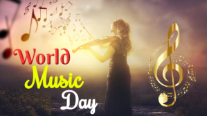 Brown World Music Day YouTube Thumbnail Template