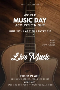 world music day Poster template