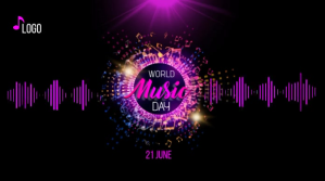 World Music Day Twitter Post template