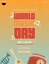 World Music Day Flyer template