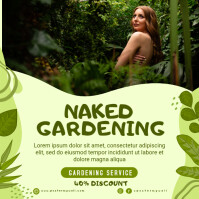 World Naked gardening Day Instagram-Beitrag template
