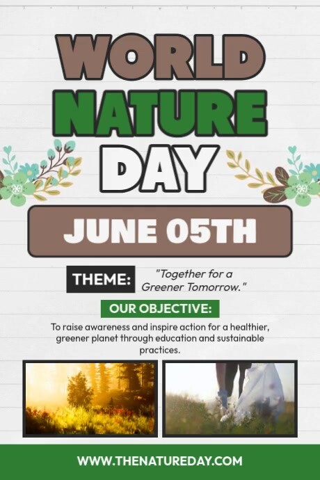 World Nature Day Event Poster template