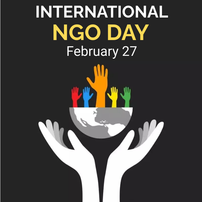 world ngo day flyer template and poster 2024