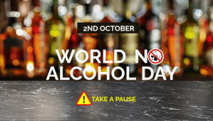 Brown wORLD nO aLCOHOL dAY OCOTBER 2ND Intestazione blog Template