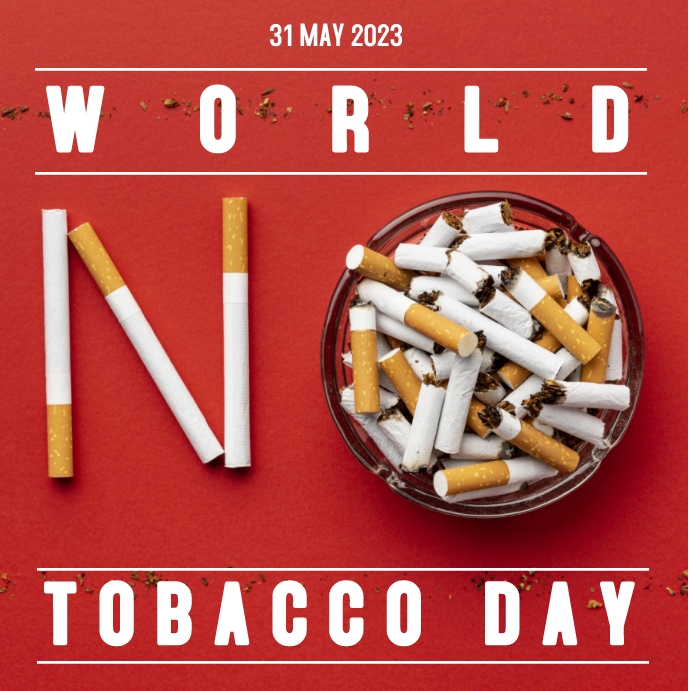 Plantilla de World no tobacco day Instagram post. PosterMyWall