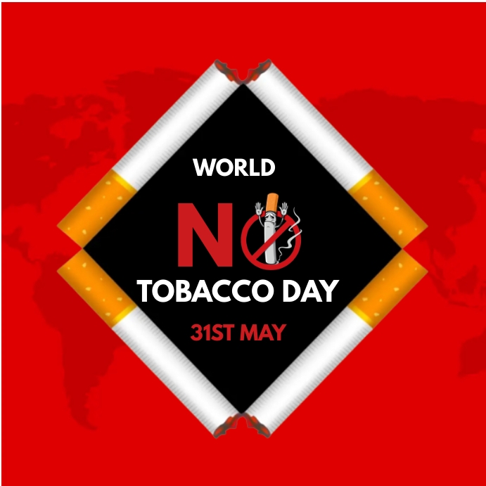 World no tobacco day Instagram post. Template PosterMyWall