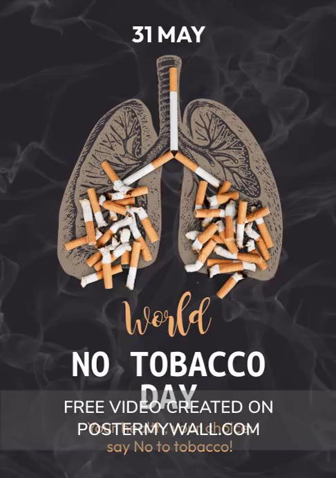 World No Tobacco Day Poster A3 template