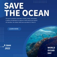 World Ocean Day Customizable Design Templates Square (1:1)