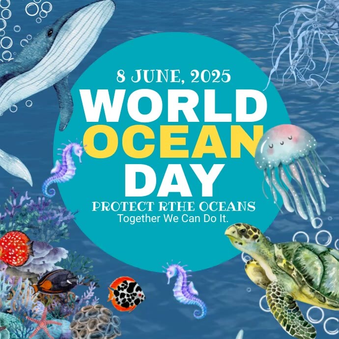 World Ocean Day Instagram Post template