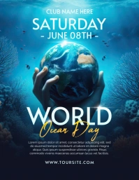 World Ocean Day Flyer Or Poster Template Folder (US Letter)