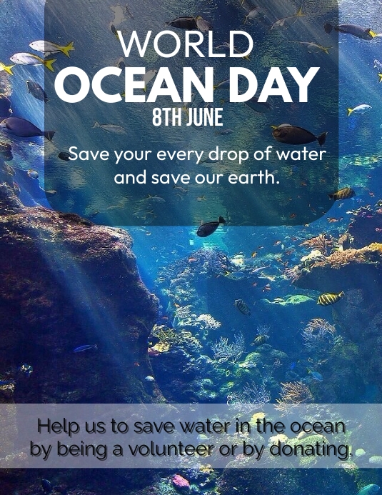 Plantilla de World ocean day poster | PosterMyWall