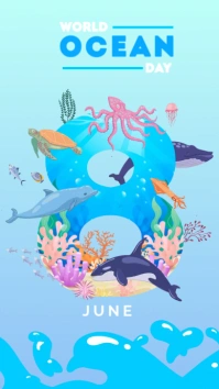 World Ocean Day Template 8 June Instagram Story