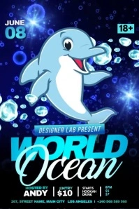 World Ocean Party Affiche template