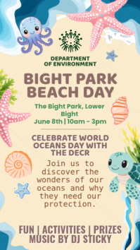 World Oceans Day Beach Campaign Template เรื่องราวบน Instagram