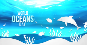 World Oceans day Anúncio do Facebook template