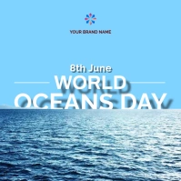 world oceans day june 8th Carré (1:1) template