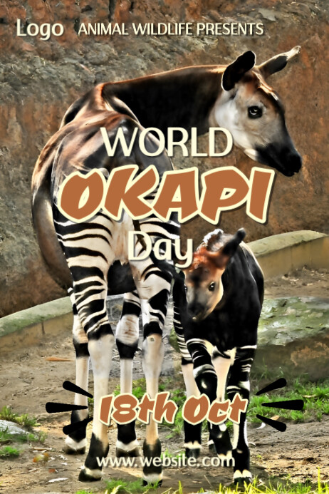 World Okapi day Template | PosterMyWall