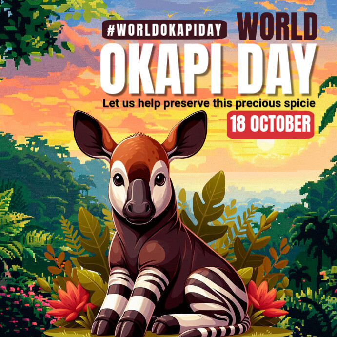Plantilla de World Okapi Day | PosterMyWall