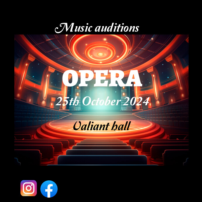 World opera day Instagram Post template