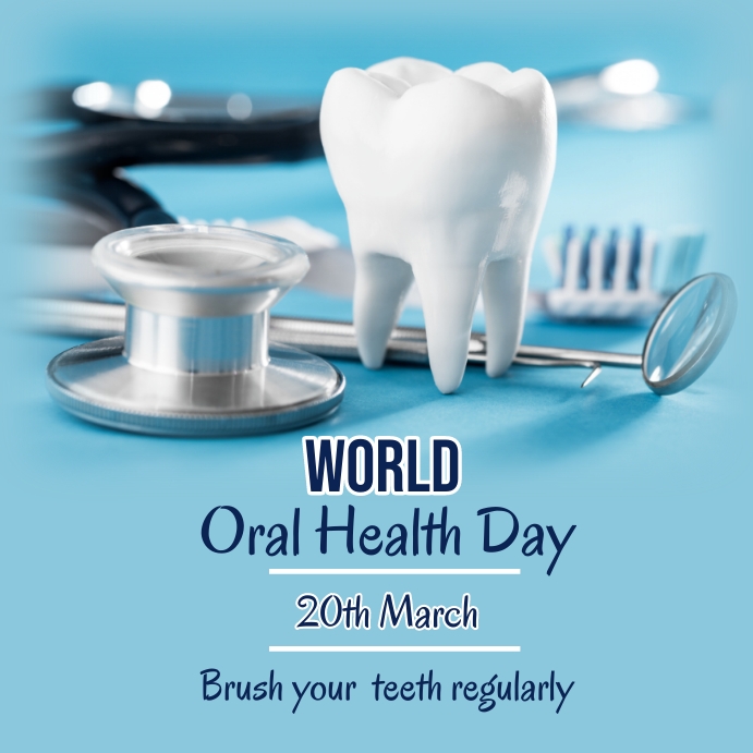 world oral health day, oral health day post template