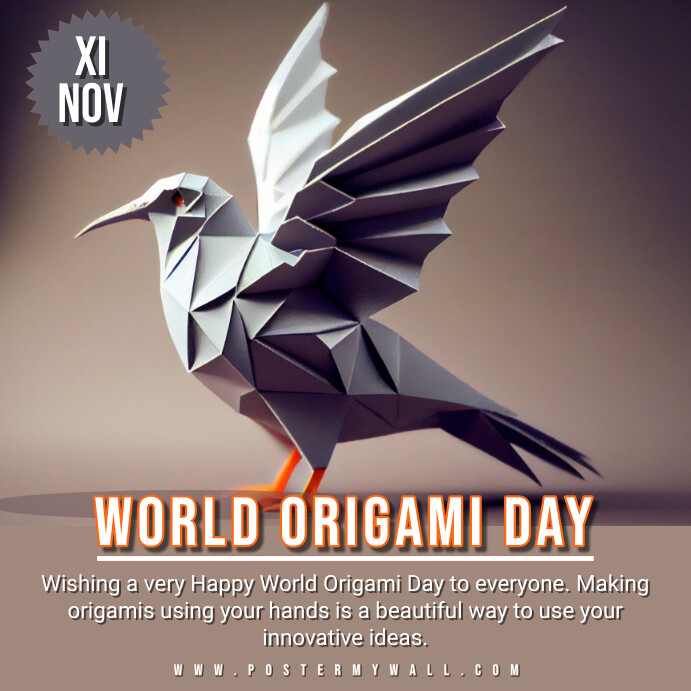 World origami day Template | PosterMyWall