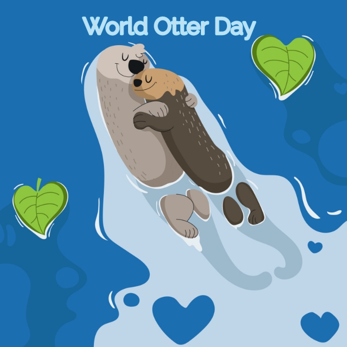 Copy Of World Otter Day Otter Couple Background PosterMyWall copy-of-world-otter-day-otter-couple-background-postermywall