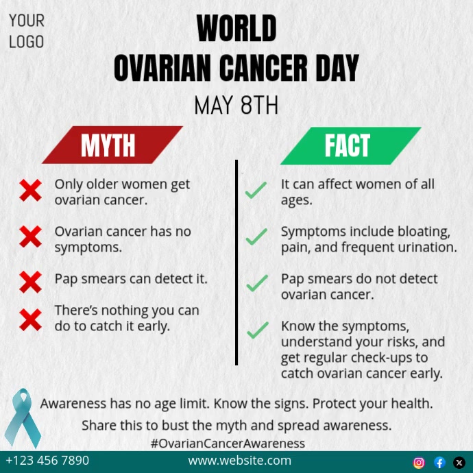 World Ovarian Cancer Awareness Instagram Post Template