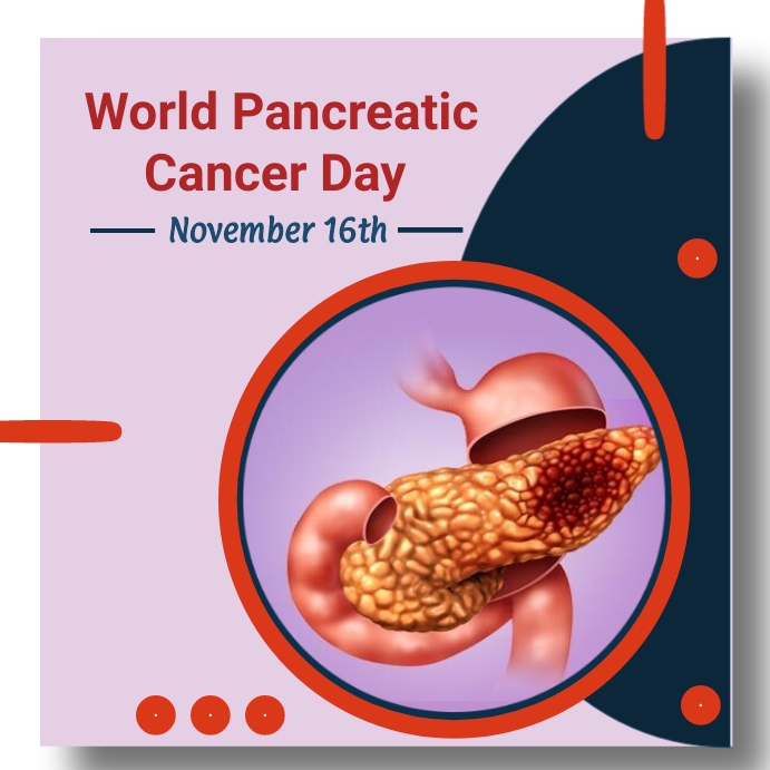 world pancreatic cancer day Publicação no Instagram template